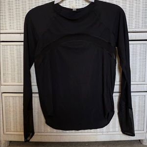 Women’s black LULULEMON Mesh Long Sleeve